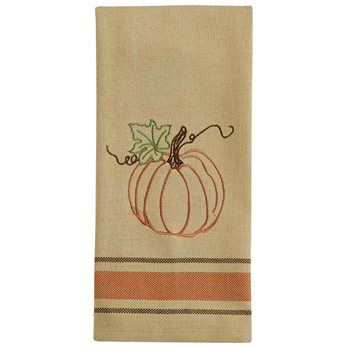 Rustic Pumpkin Emb Dishtowel