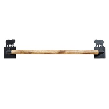 Wild Woods Bear Towel Bar 24"