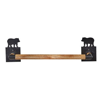 Wild Woods Bear Towel Bar 16"