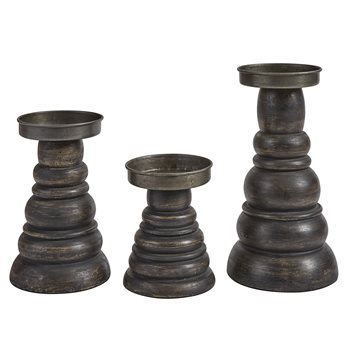 Farmhouse Pillar Holders Set Of 3