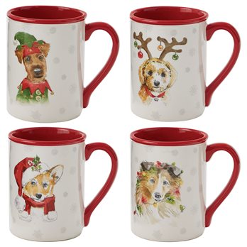 Holiday Paws Mug - 4 Assorted