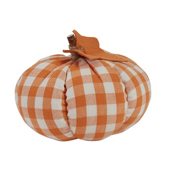 Short Orange And Cream Check Pumpkin