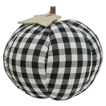 Great Black And Cream Check Pumpkin