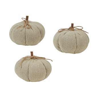 Set Of 3 Small Natural Pumpkins