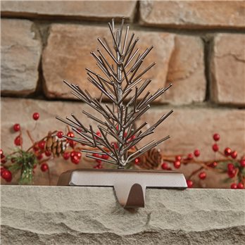 Natural Metal Tree Stocking Hanger