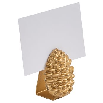 Pinecone Placecard Holder - Gold