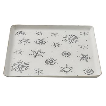 Snowflake Pressed Tin Charger