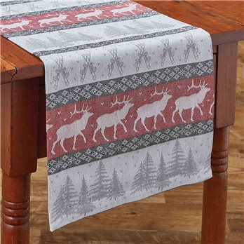 Reindeer Jacquard Table Runner 13X36