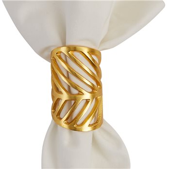 Jungle Leaf Gold Napkin Ring