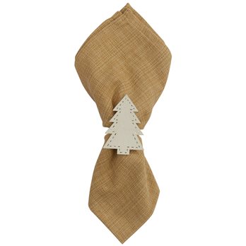 Cream Tree Napkin Ring