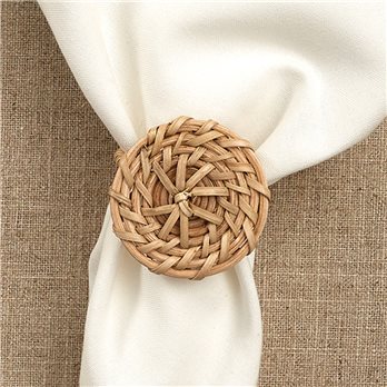 Rattan Button Napkin Ring