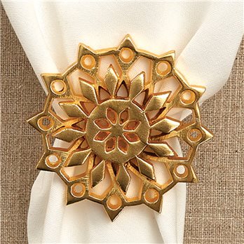 Gold Snowflake Napkin Ring