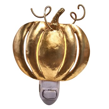 Gold Pumpkin Night Light