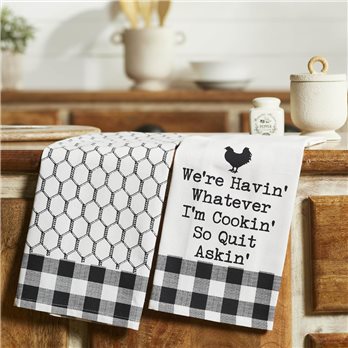 Down Home Whatever I'm Cookin Tea Towel Set of 2 19x28