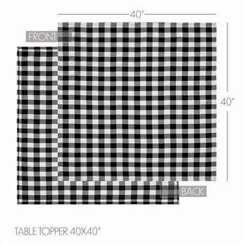 Annie Buffalo Check Black Table Topper 40x40