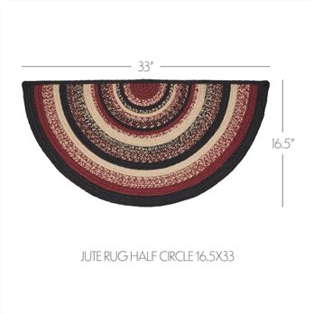 Connell Jute Rug Half Circle 16.5x33