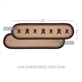 Connell Oval Runner Stencil Stars 12x48