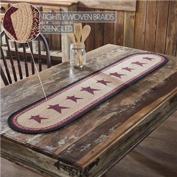 Connell Oval Runner Stencil Stars 12x60