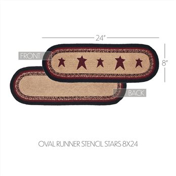 Connell Oval Runner Stencil Stars 8x24