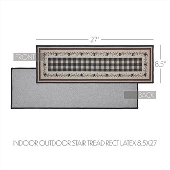 Pip Vinestar Polyester Stair Tread Rect Latex 8.5x27