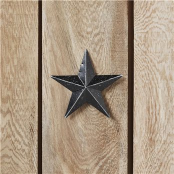 Metal Star Speckled Distressed Black 4x4