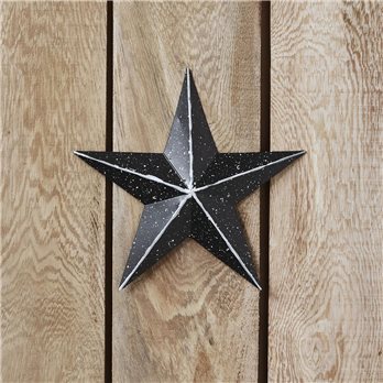 Metal Star Speckled Distressed Black 8x8