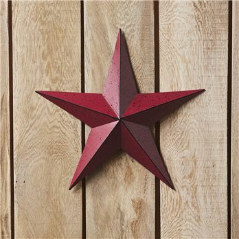 Metal Star Speckled Distressed Burgundy 12x12