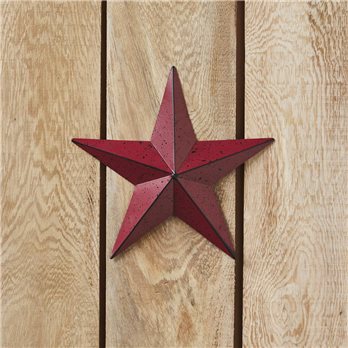 Metal Star Speckled Distressed Burgundy 8x8