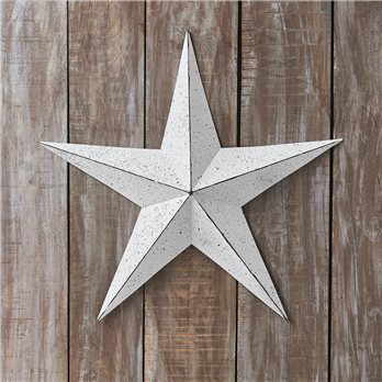 Metal Star Speckled Distressed White 24x24