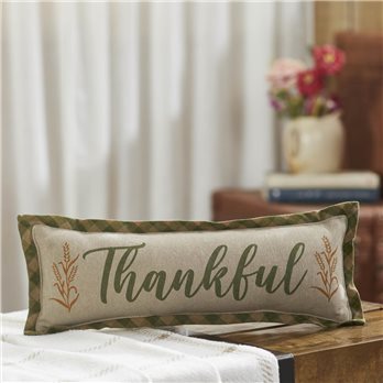 Harvest Blessings Thankful Pillow 5x15