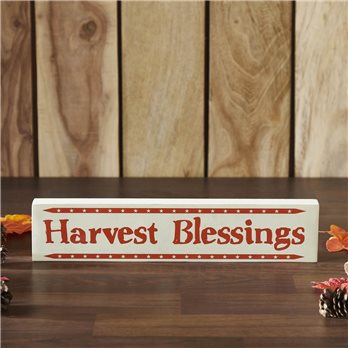 Harvest Blessings w/ Mini Stars MDF Sign 3x14x1