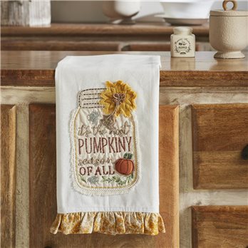 Pumpkiny Season Tea Towel 19x28