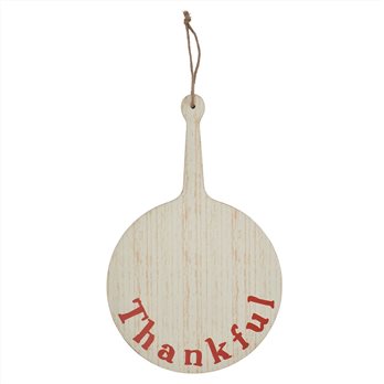 Thankful Round MDF Cutting Board Sign 19x12