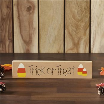 Trick Or Treat Candy Corn MDF Sign 2.75x13x1