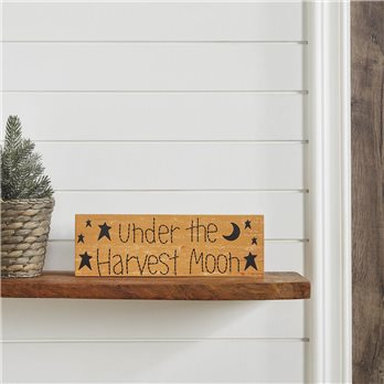 Under The Harvest Moon Prim Stars Mustard Base MDF Sign 4x12