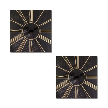 Modern Movie Theatre Wall Clock (Set of 2) 15.5"SQ