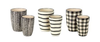 Wavy Patterned Planter or Vase (Set of 6)