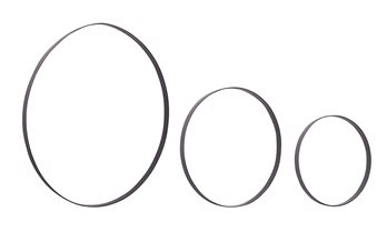 Iron Metal Rings Wall Display (Set of 3)