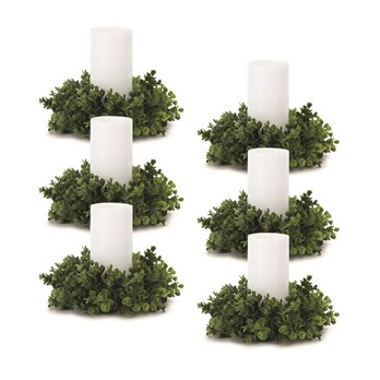 Eucalyptus Foliage Candle Ring (Set of 6)