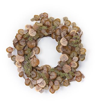 Harvest Eucalyptus and Moss Wreath 22"D