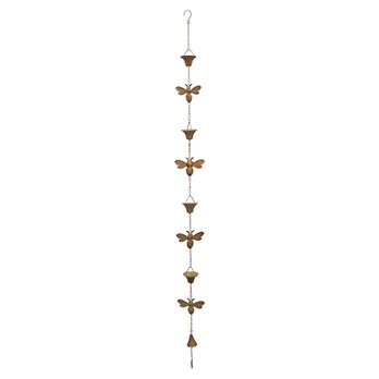 Iron Bumble Bee Rain Chain 61.5"H