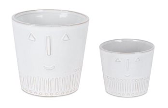 Porcelain Face Planter (Set of 2)