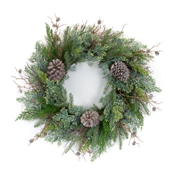 Juniper and Pine Cone Twig Wreath