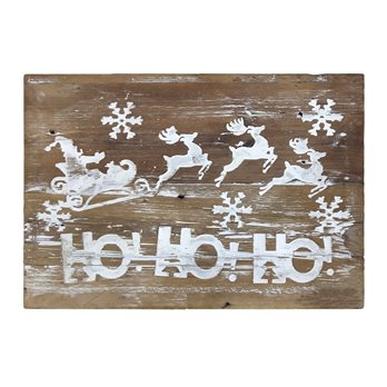 Wood "Ho Ho Ho" Wall Sign 19.5"L