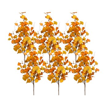 Fall Gingko Leaf Twig Spray (Set of 6)