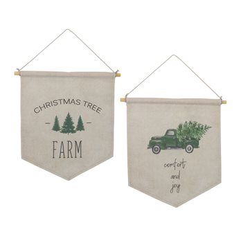 Canvas Christmas Banner (Set of 2)