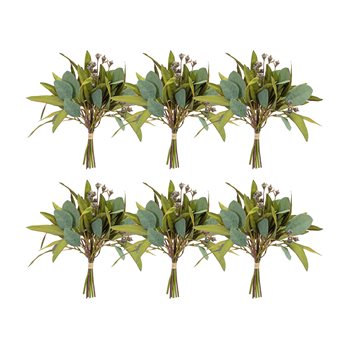 Seeded Foliage Bundle with Tie (Set of 6)