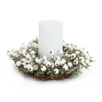 Mini Berry Wreath Candle Ring 10.5"D