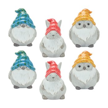 Whimsical Animal Gnome Garden Statue (Set of 12)