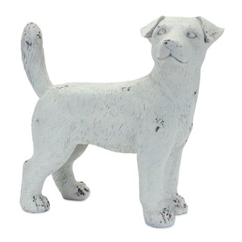 Stone Dog Garden Statue 14.25"H